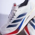 Adidas Adizero Boston 12 Core White Dark Blue Pure Ruby Mens JI4476 - Image 5