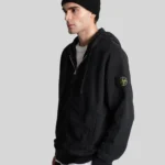 Stone Island Hoodie Zip-Up Black - Image 3