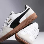 Puma Palermo Leather White Vapor Grey Gum Mens 396464 01 - Image 4