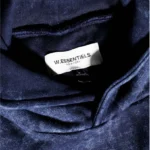 W Essentiels Hoodie Les Roanne Type-03 Distressed All Over Embroidery Navy - Image 4