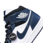 Nike Air Jordan 1 Mid Armory Navy GS 554725 411 - Image 4