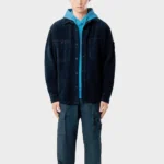 Stone Island Overshirt Corduroy Patch Pocket Shirt Navy - Image 3