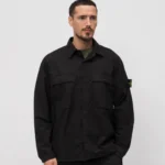 Stone Island Overshirt Compass Badge Shirt Black - Image 2