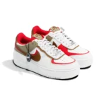 Nike Air Force 1 Shadow Phantom Fire Red Khaki Womens HQ3400 030