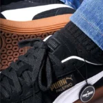 Puma Palermo Black White Gum Mens 396463 10 - Image 2
