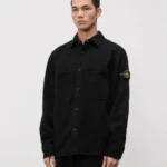 Stone Island Overshirt Buttoned Pocket Shirt Black - Image 4