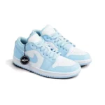 Nike Air Jordan 1 Low White Ice Blue Womens DC0774 141