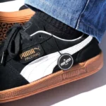 Puma Palermo Black White Gum Mens 396463 10 - Image 4