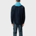 Stone Island Overshirt Corduroy Patch Pocket Shirt Navy - Image 4