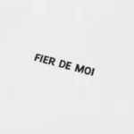 Fier De Moi T-shirt Steel Iris Front Printing Short Sleeve White - Image 3
