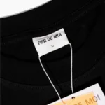 Fier De Moi Tshirt Flower 24SS Back Printing Short Sleeve Black - Image 6