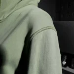 Stone Island Hoodie Fleece Garment Dyed Sage Green - Image 4