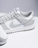 Nike Dunk Low White Light Smoke Grey Mens HF5441 105 - Gambar 3