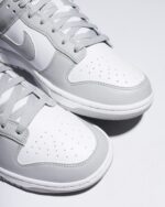 Nike Dunk Low White Light Smoke Grey Mens HF5441 105 - Gambar 4