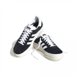Adidas Gazelle Bold Black White Womens HQ6912 - Image 4