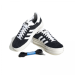 Adidas Gazelle Bold Black White Womens HQ6912 - Image 3