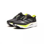 Adidas Adizero Boston 12 Aurora Ink Silver Metallic Pulse Lime Mens JI4477 - Image 2