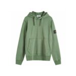 Stone Island Hoodie Fleece Garment Dyed Sage Green