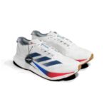 Adidas Adizero Boston 12 Core White Dark Blue Pure Ruby Mens JI4476