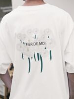 Fier De Moi T-Shirt Green Dandelion Short Sleeve White - Gambar 3