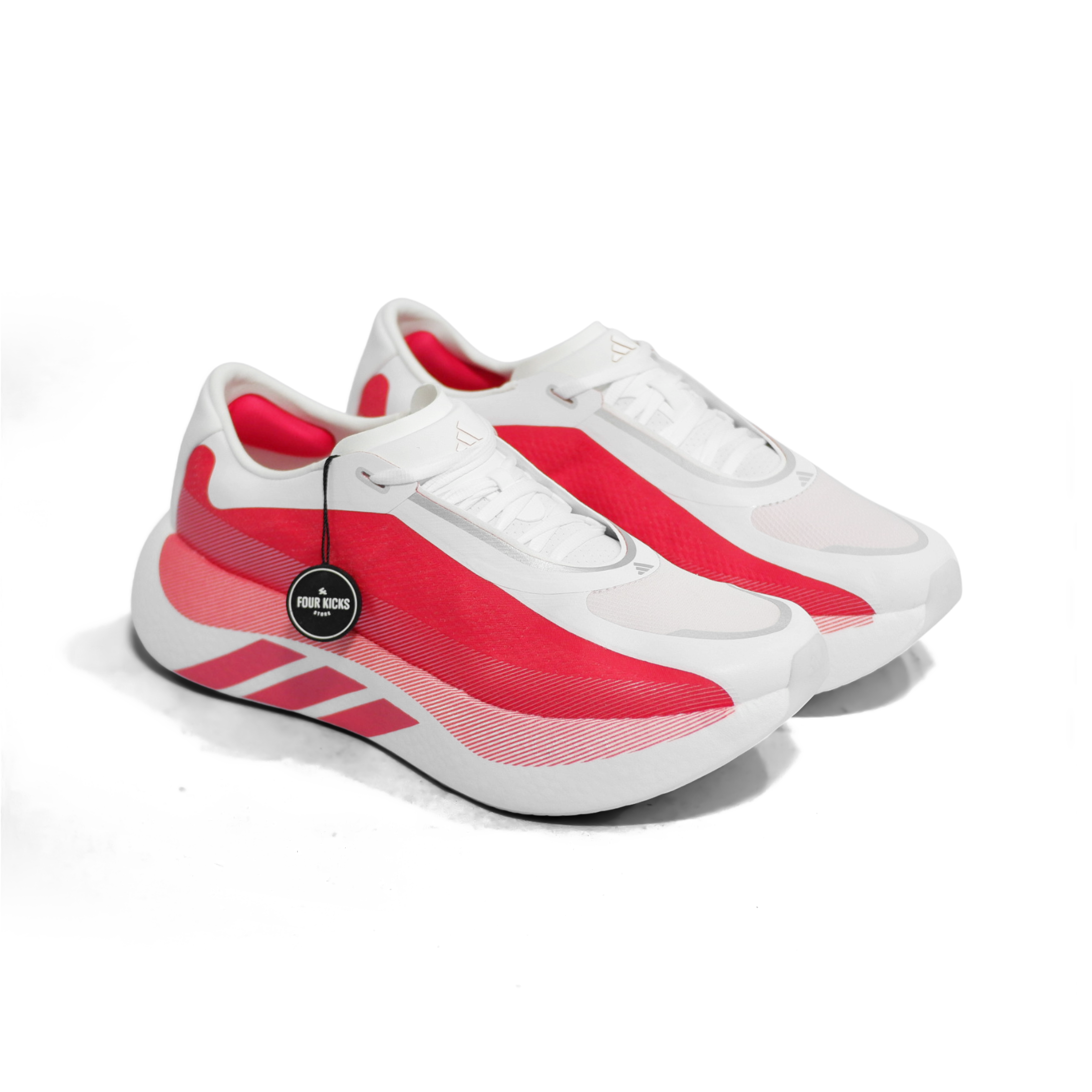606 Adidas Hyper Boost Edge White Pure Ruby Mens KI1913 - Image 1