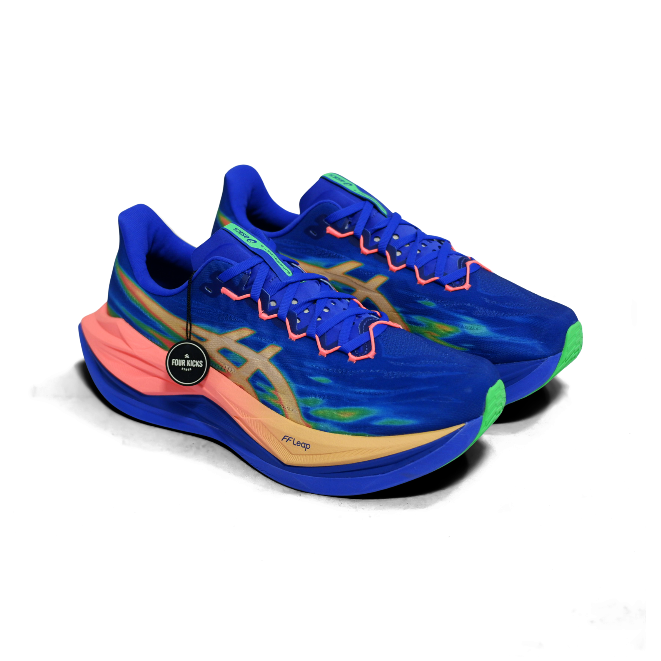 610 Asics Superblast 3 Colbalt Brust Light Orange Mens 1013A177 400 - Image 1