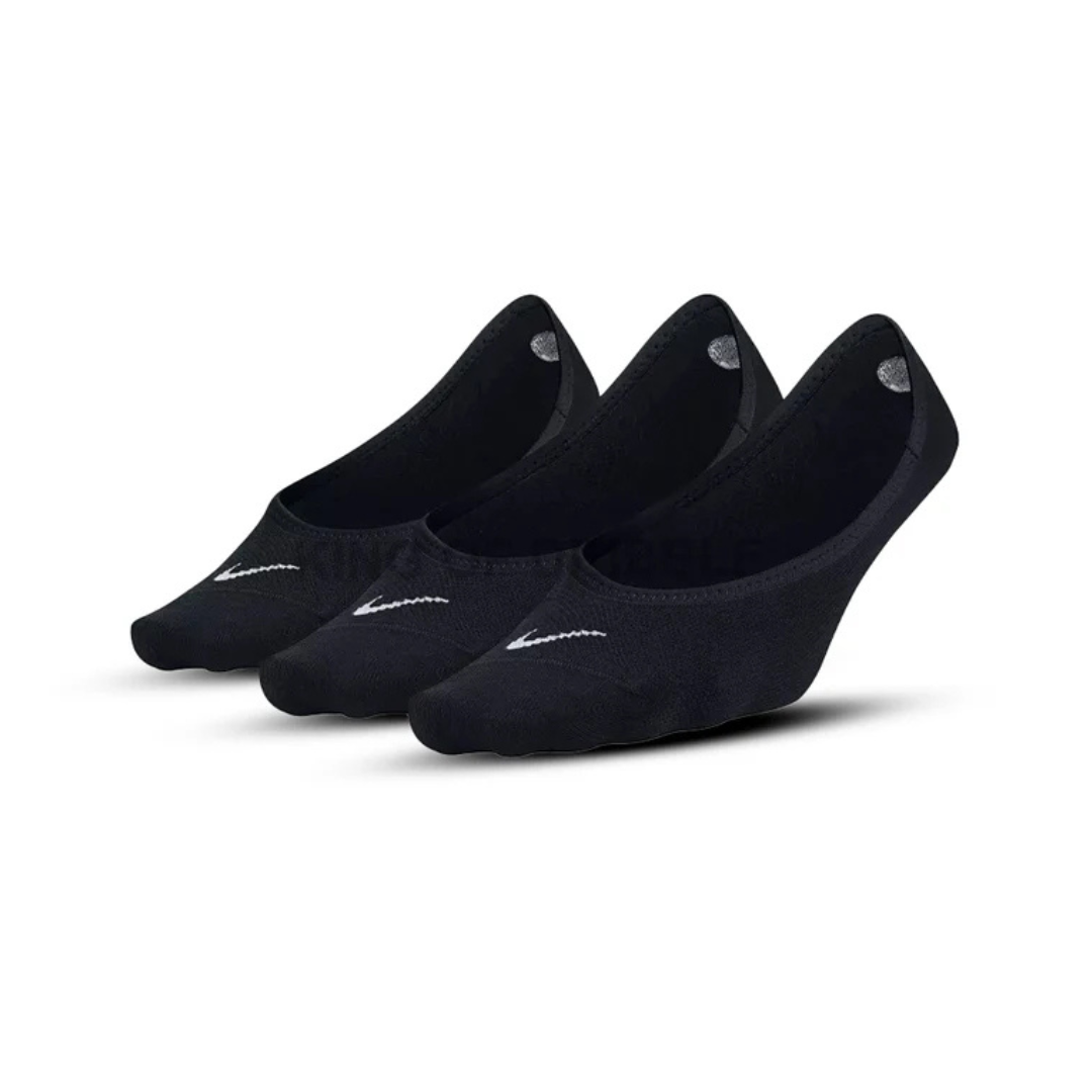 9 (2) Nike Socks Everyday Lightweight Training Footie Ankle Black SX4863-010 - Image 1