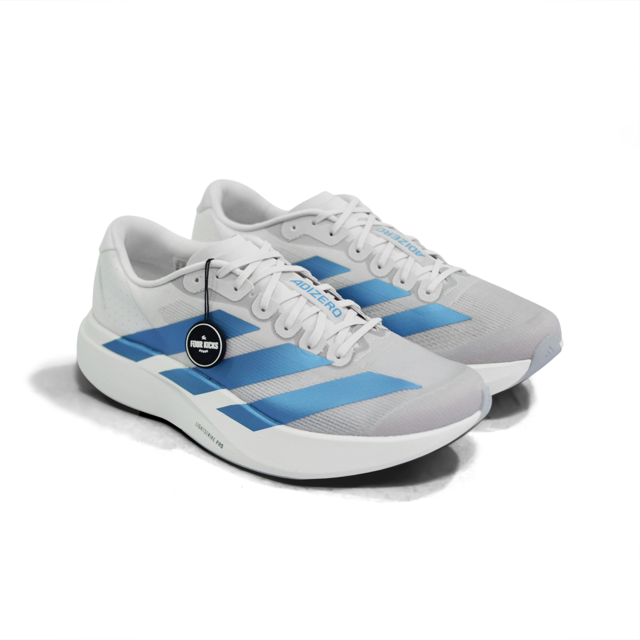 Adidas Running Shoes Adizero EVO SL Crystal White Tech Blue Metallic Mens KI6880 Adidas Adizero EVO SL Crystal White Tech Blue Metallic Mens KI6880 - Gambar 1