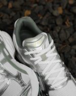 Asics Gel Kayano 14 White Pure Silver Slate Grey Sage unisex 1201A019-107 - Gambar 3