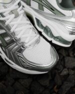 Asics Gel Kayano 14 White Pure Silver Slate Grey Sage unisex 1201A019-107 - Gambar 2