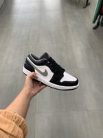 Nike Air Jordan 1 Low Particle Shadow Black White Grey Mens 553558 040 - Gambar 4