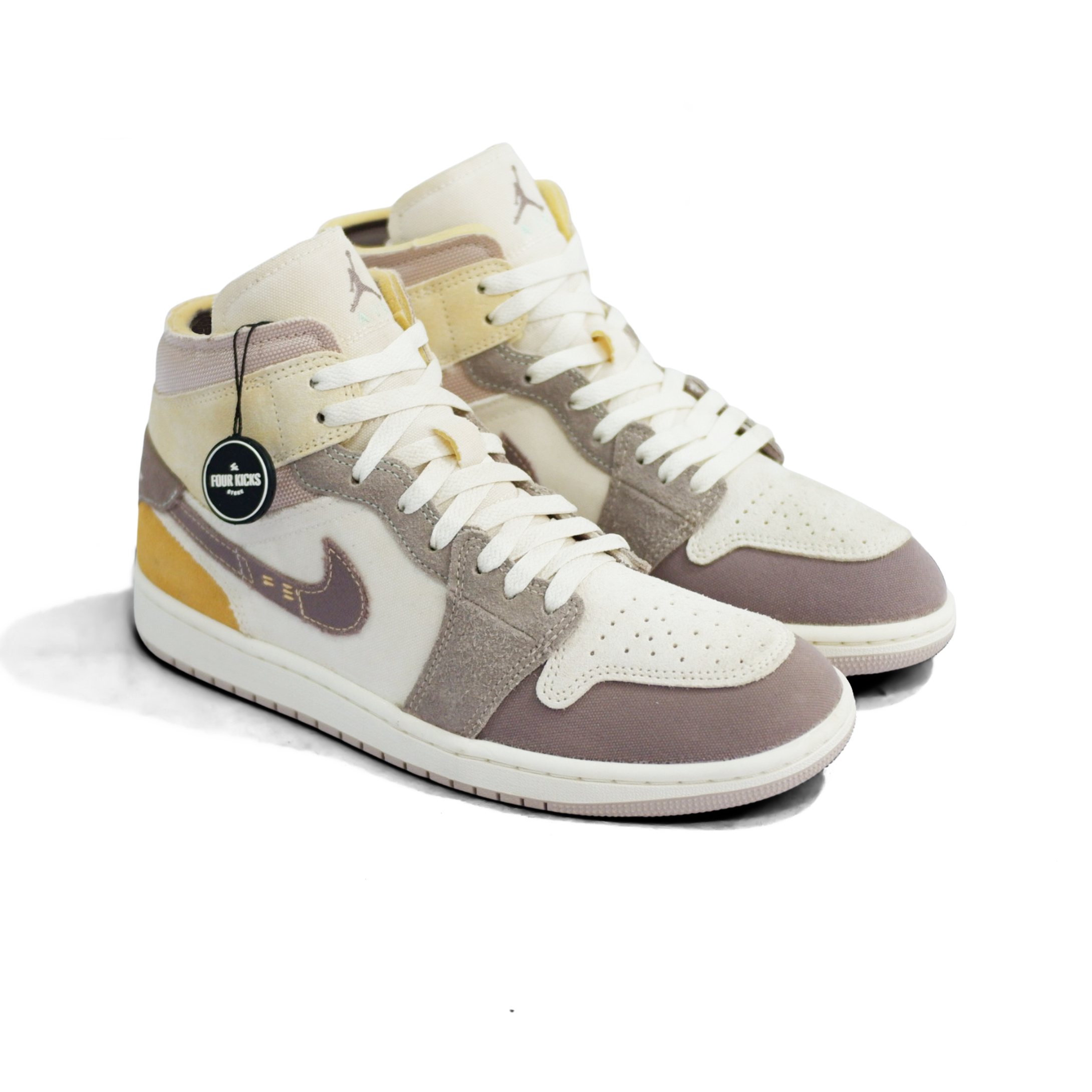 Nike Basketball Lifestyle Shoes Air Jordan 1 Mid SE Craft Taupe Haze Unisex DM9652 102 Nike Air Jordan 1 Mid Se Craft Taupe Haze Mens DM9652 102 - Gambar 1