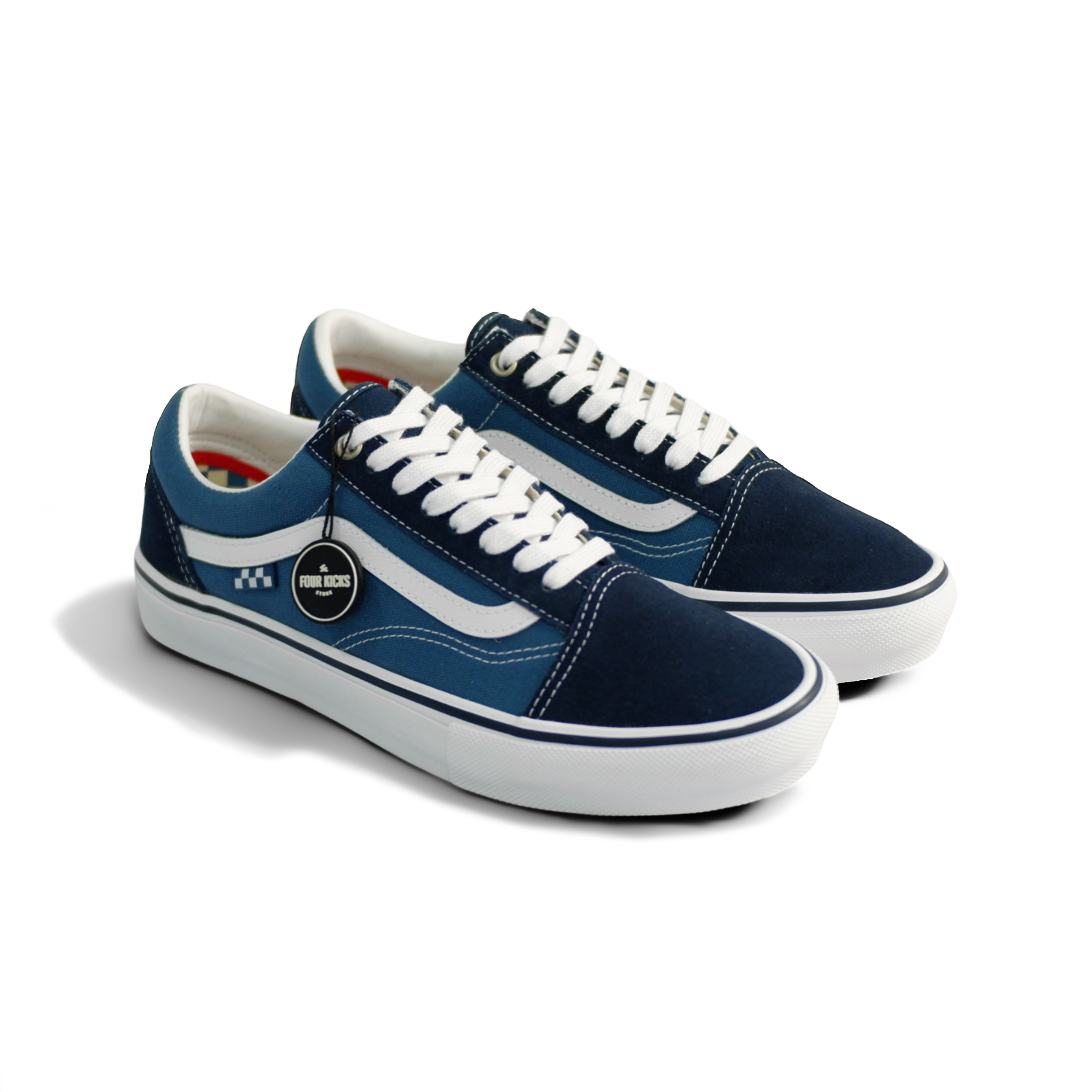 Vans Lifestyle Shoes Skate Old Skool Navy White Unisex VN0A5FCBNAV (1) Vans Skate Old Skool Navy White Unisex VN0A5FCBNAV - Gambar 1
