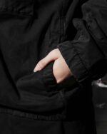 Stone Island Hoodie Jacket Stretch Cotton Twill-TC Black Unisex - Gambar 12
