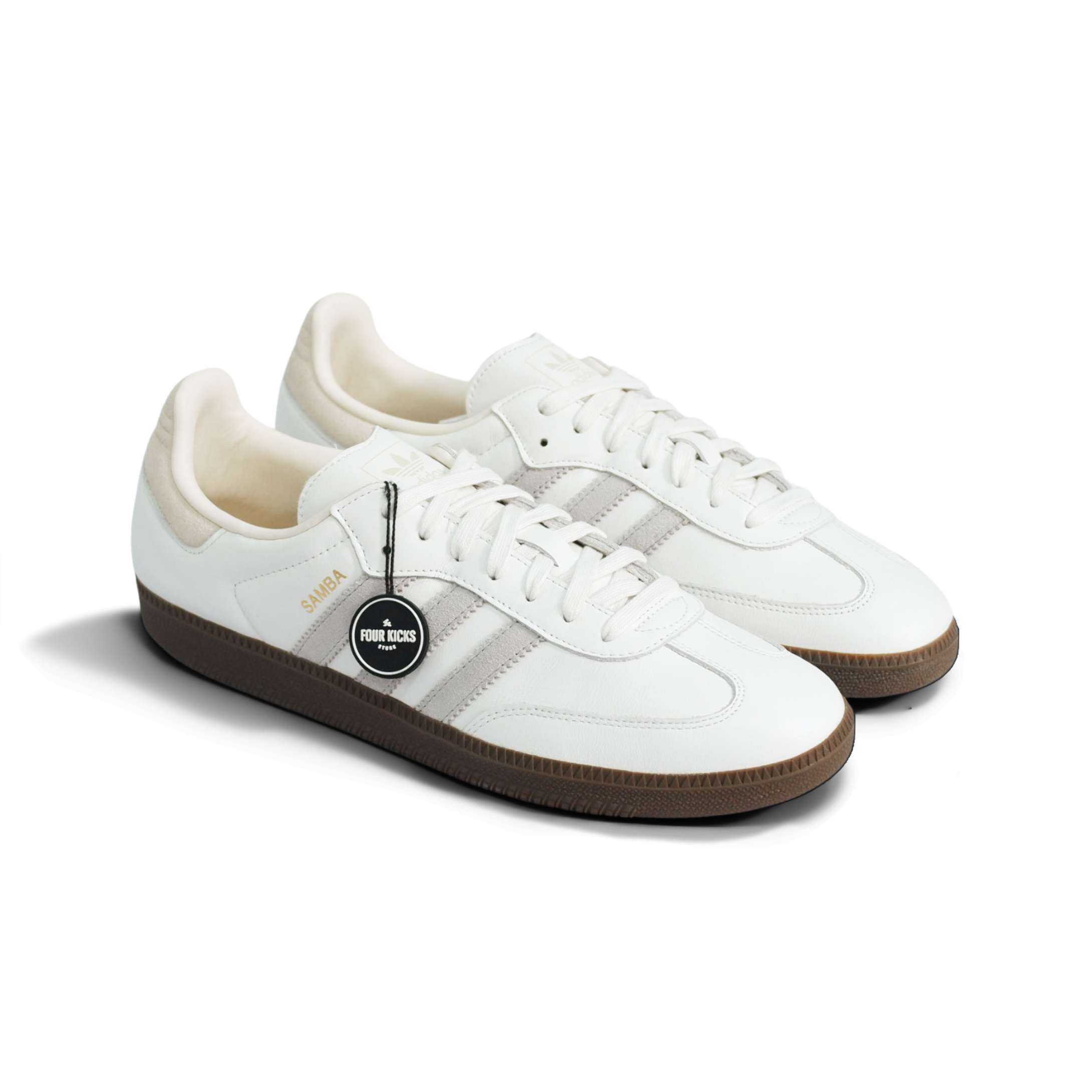 Adidas Lifestyle Shoes Samba OG Core White Grey Mens IH4880 (2) Adidas Samba OG Core White Grey Mens IH4880 - Gambar 1