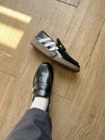 Adidas Handball Spezial Loafer Core Black Cloud Gum Womens KK2786 - Gambar 3