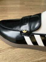 Adidas Handball Spezial Loafer Core Black Cloud Gum Womens KK2786 - Gambar 5