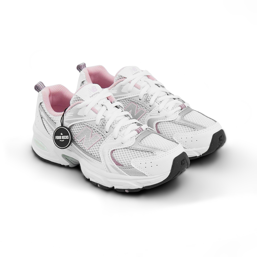 New Balance Sport Lifestyle Shoes 530 White Mid Century Pink GS GR530GK (2) New Balance 530 White Silver Century Pink Womens GR530GK - Gambar 1