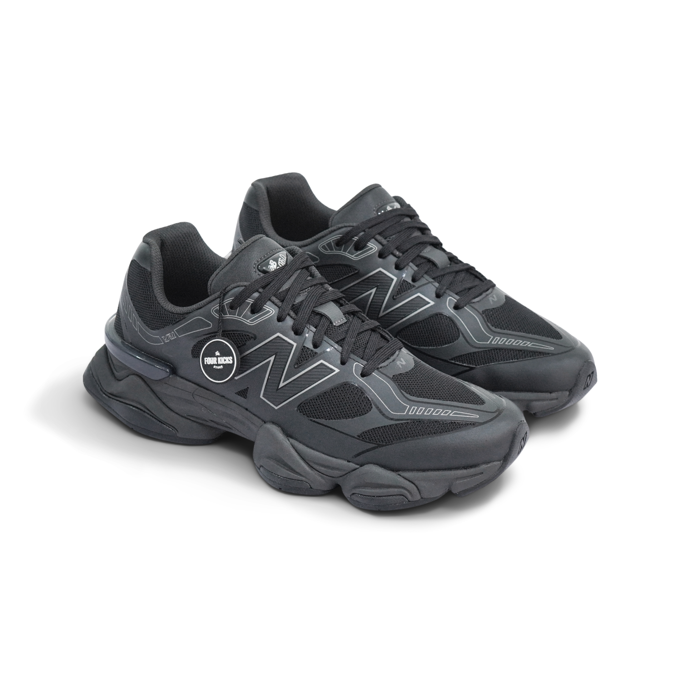 2370 New Balance 9060 Black Grey Black Mens U90606TO - Gambar 1