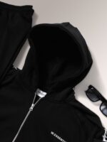 W Essentiels Hoodie Zip Gregoire W / Applique Noir Black - Gambar 6