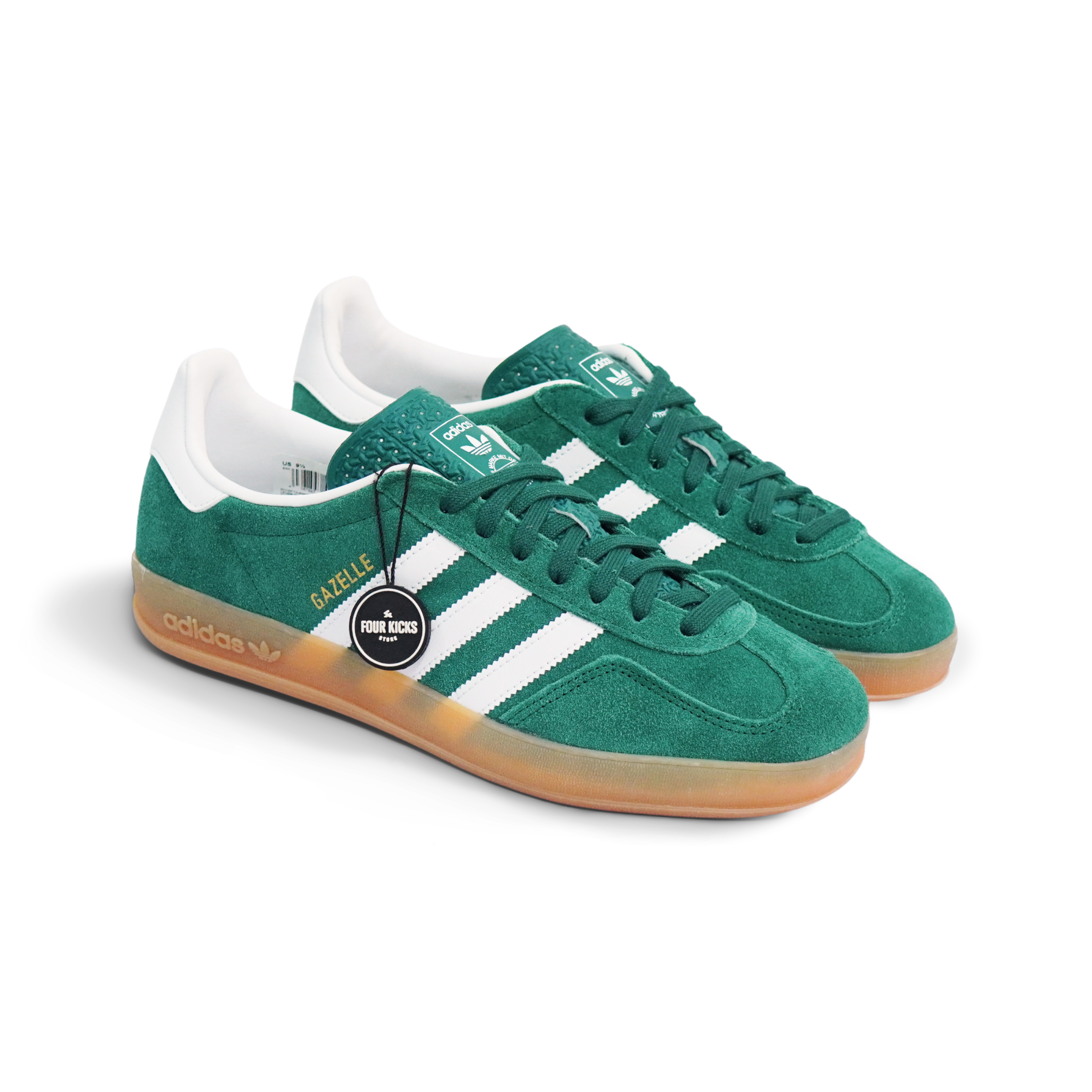 JI2062 Adidas Gazelle Indoor Collegiate Green Cloud White Gum Mens JI2062 - Gambar 1