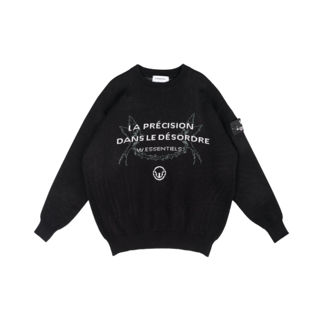 W Essentiels Sweater Oversize Colibri Knitted Noir Black W Essentiels Sweater Oversize Colibri Knitted Noir Black - Gambar 1