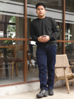 Stone Island Crewneck Sweatshirt With Logo Patch Black