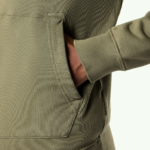 Stone Island Zip-Up Hoodie Fleece Sage Green - Gambar 4