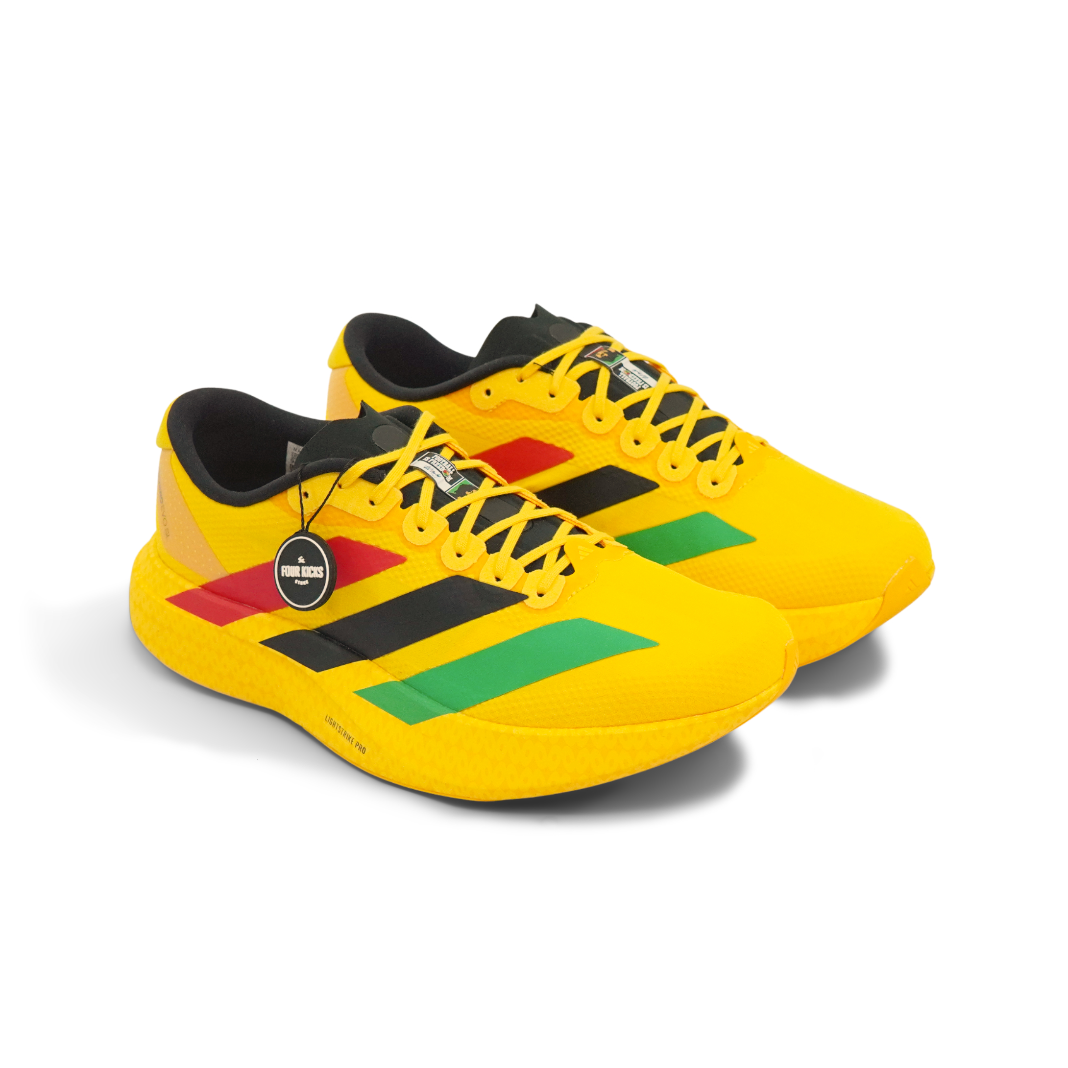 Adidas Running Shoes Adizero Evo Sl Bob Marley Bold Gold Mens KJ3625 (1) Adidas Adizero Evo Sl Bob Marley Bold Gold Mens KJ3625 - Gambar 1