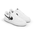 Nike Court Vision Low Next Nature White Black Leather Mens DH2987 101