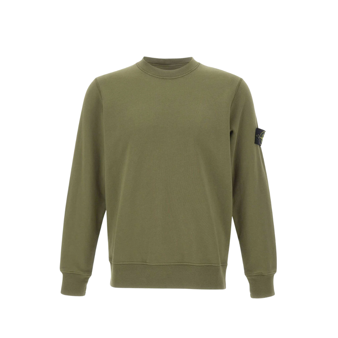 Stone Island Crewneck Sweatshirt Militarry Green (2) Stone Island Crewneck Sweatshirt Militarry Green - Gambar 1